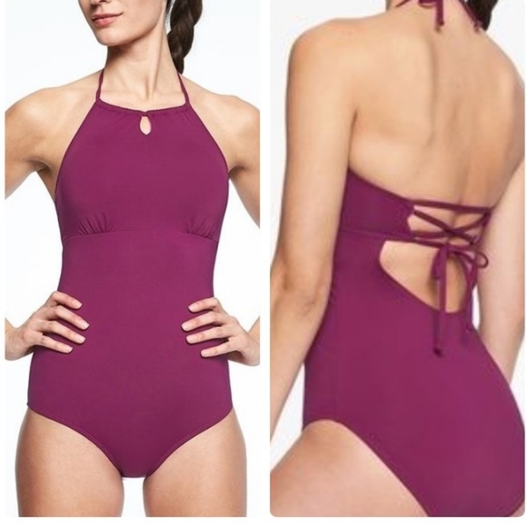 Athleta Other - Athleta High Neck Key Hole One Piece Swimsuit